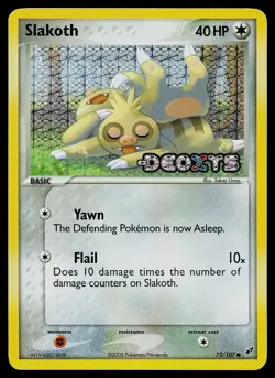 Pokemon Card - Slakoth Deoxys 73/107 Reverse Holo Stamped - Image 1
