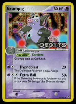 Pokemon Card - Grumpig Deoxys 32/107 Reverse Holo Stamped - Image 1