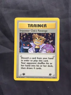Pokemon Cards: Team Rocket 1st Edition Uncommon: Impostor Oak's Revenge 76/82 - Image 1