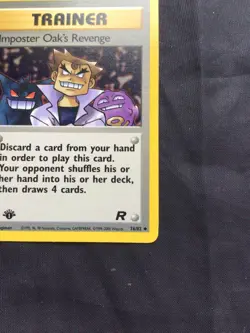 Pokemon Cards: Team Rocket 1st Edition Uncommon: Impostor Oak's Revenge 76/82 - Image 4