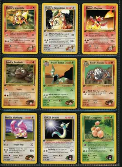 NM+ Pokemon Complete 1st Edition Gym Heroes Common & Uncommon 90 Cards Set Lot - Image 3