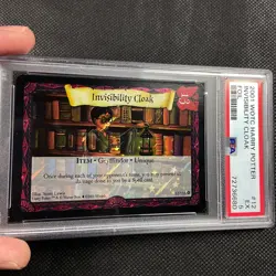 PSA 5 Invisibility Cloak 12/1160 Harry Potter Card Holo Excellent Graded - Image 3