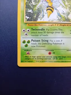 Pokemon Cards: Base Set 2 Rare: Beedrill 21/130 - Image 5