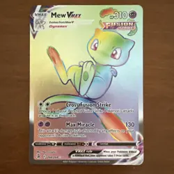 Pokemon Card Mew VMAX Rainbow Secret Rare Holo Fusion Strike 268/264 NM - Image 1