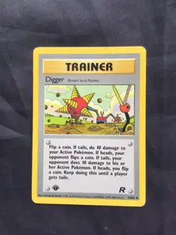 Pokemon Cards: Team Rocket 1st Edition Uncommon: Digger 75/82 - Image 1