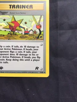 Pokemon Cards: Team Rocket 1st Edition Uncommon: Digger 75/82 - Image 4