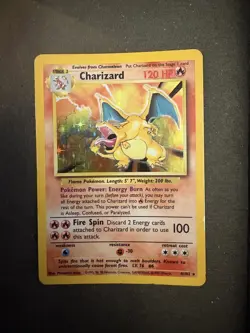 🔥 Charizard 4/102 🔥 Original Holo Rare Base Set Pokemon Card 1999 - Image 1