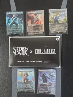 Final Fantasy Secret Lair Weapons Rainbow Foil Edition, US Seller w/o Bonus Card - Image 1