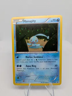 Manaphy XY190 X & Y Cosmos Holo Ultra Rare Black Star Promo Pokemon Card LP - Image 1