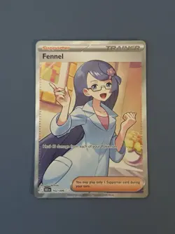 Pokemon TCG Fennel Trainer Card Full Art Ultra Rare Black Bolt English 163/086 - Image 1
