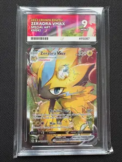 Ace Grading 9 Zeraora VMAX Crown Zenith Pokemon Card GG42/GG70 - Image 1