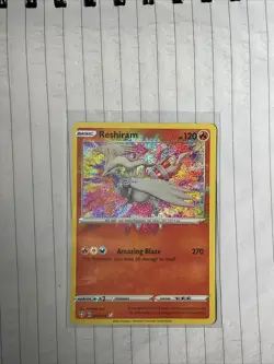 Pokemon TCG Reshiram Shining Fates Holo Card 017/072 Amazing Rare - Image 1