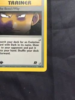 Pokemon Cards: Team Rocket 1st Edition Uncommon: The Boss's Way 73/82 - Image 4