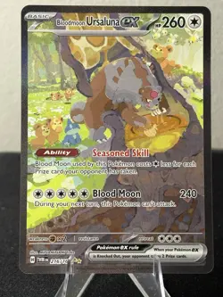 Pokemon TCG Bloodmoon Ursaluna EX Twilight Masquerade Card 216/167 - Image 1