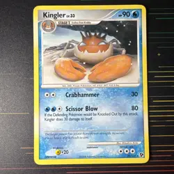 Pokemon Cards: Great Encounters Rare: Kingler 20/106 - Non Holo - Image 1