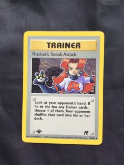 Pokemon Cards: Team Rocket 1st Edition Rare: Rocket's Sneak Attack 72/82 - Image 1