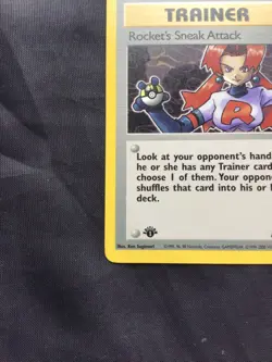 Pokemon Cards: Team Rocket 1st Edition Rare: Rocket's Sneak Attack 72/82 - Image 5