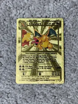 Pokemon Evolutions Charizard HP120 Energy Burn Fire Spin Gold Foil Fan Art Card - Image 1