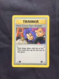 Pokemon Cards: Team Rocket 1st Edition Rare: Here Comes Team Rocket! 71/82 - Image 1