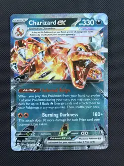 Pokemon Card Charizard ex 125/197 Obsidian Flames Half Art Near Mint - Image 2