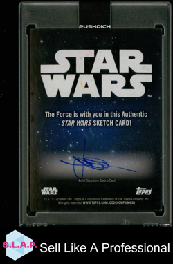R2D2 TOPPS - STAR WARS CHROME SKETCH CARD 2025 ENGLISH - Image 2