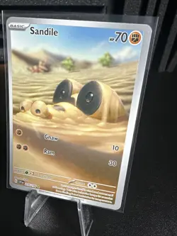 Pokemon TCG Sandile Scarlet & Violet Base Set Holo Card 216/198 IR - Image 3