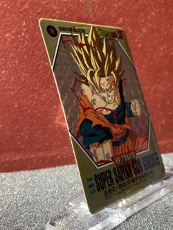 Bandai 1994 Dragon Ball Z CCG Characters Collection Prism Insert Card 43 Gokou - Image 3