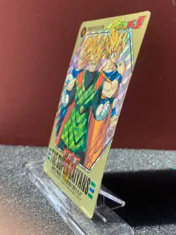Bandai 1994 Dragon Ball Z CCG Characters Collection Prism Insert Card 1 Saiyans - Image 2
