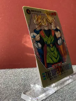 Bandai 1994 Dragon Ball Z CCG Characters Collection Prism Insert Card 1 Saiyans - Image 3