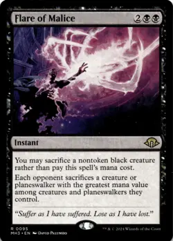 MTG Flare of Malice Normal NM Modern Horizons 3 Magic 95 - Image 1