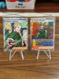 Lt. Surge's Bargain 185/132 SIR and 170/132 Ultra Rare Mega Evolution Pokemon - Image 1