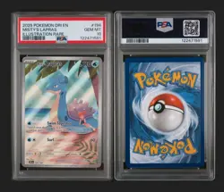 2025 POKEMON DRI EN-DESTINED RIVALS ILLUSTRATION RARE #194 MISTY'S LAPRAS PSA 10 - Image 2