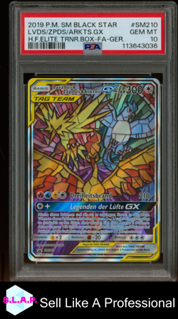 LVDS/ZPDS/ARKTS.GX H.F.ELITE TRNR.BOX-FA-GER. POKEMON SM BSP 2019 SM210 PSA 10 - Image 1