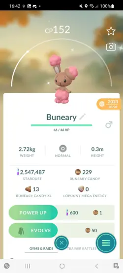 Pokemon Go Shiny Buneary - Image 1
