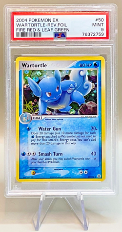 Pokemon Wartortle #50/112 Reverse Holo - 2004 EX Fire Red & Leaf Green PSA 9 MT! - Image 1