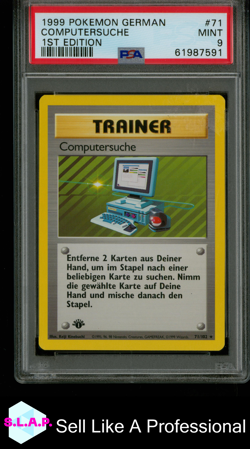 COMPUTERSUCHE 1ST EDITION POKEMON GERMAN 1999 71 PSA 9 - Image 1