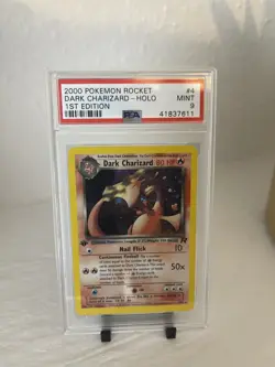 Pokemon WOTC 2000 Team Rocket 1st Edition Dark Charizard Holo #4/82 PSA 9 Mint - Image 3