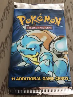 Pokemon TCG | Base Set Unlimited | One Booster Pack | Blastoise Art | New - Image 1