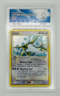 Pokemon Gold Star Latios 106/107 EX Deoxys Holo Rare ACE 4 (not PSA) - Image 1