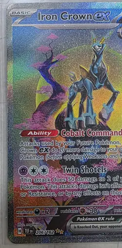 Iron Crown Ex 206/162 Pokemon Temporal Forces Special Illustration Rare NM - Image 2