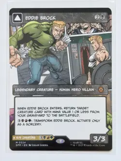 MTG Eddie Brock / Venom, Lethal Protector Borderless Card #0224 Spider-Man - Image 1
