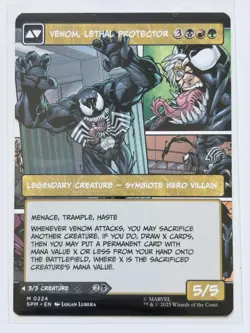 MTG Eddie Brock / Venom, Lethal Protector Borderless Card #0224 Spider-Man - Image 2