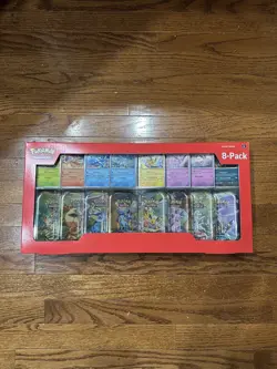 Pokemon TCG: Prismatic Evolutions 8 Mini-Tins w/Promo Cards [Costco Exclusive] - Image 1