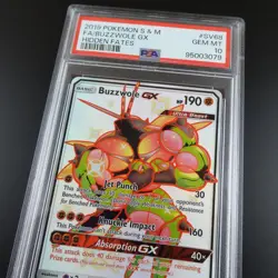 PSA 10 Buzzwole GX SV68/SV94 Pokemon Hidden Fates Full Art Holo Card - Image 2