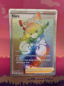 Pokemon Card Klara 217/198 Secret Rainbow Rare Chilling Reign Near Mint - Image 1