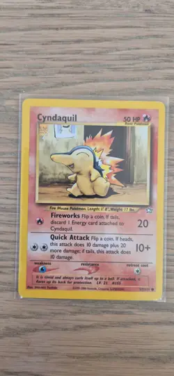 Cyndaquil 57/111 Neo Genesis - LP / NM - Pokemon Trading Card - Image 1