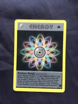 Pokemon Cards: Team Rocket 1st Edition Rare: Rainbow Energy 80/82 - Image 1