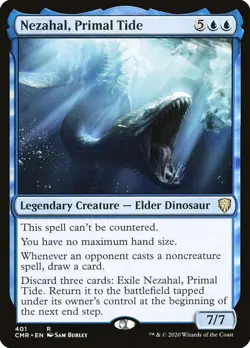 Magic the Gathering- Rivals of Ixalan- Nezahal, Primal Tide #045-Mythic-LP - Image 1