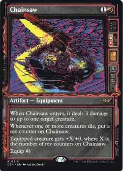 MTG Chainsaw (Showcase) Normal NM Duskmourn: House of Horror Magic 314 - Image 1