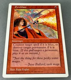 MTG-Pyroblast 5th Edition Regular-LP Excellent-Vintage Magic the Gathering - Image 3